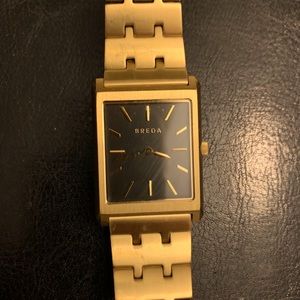 BREDA VIRGIL GOLD TONE STAINLESS WATCH